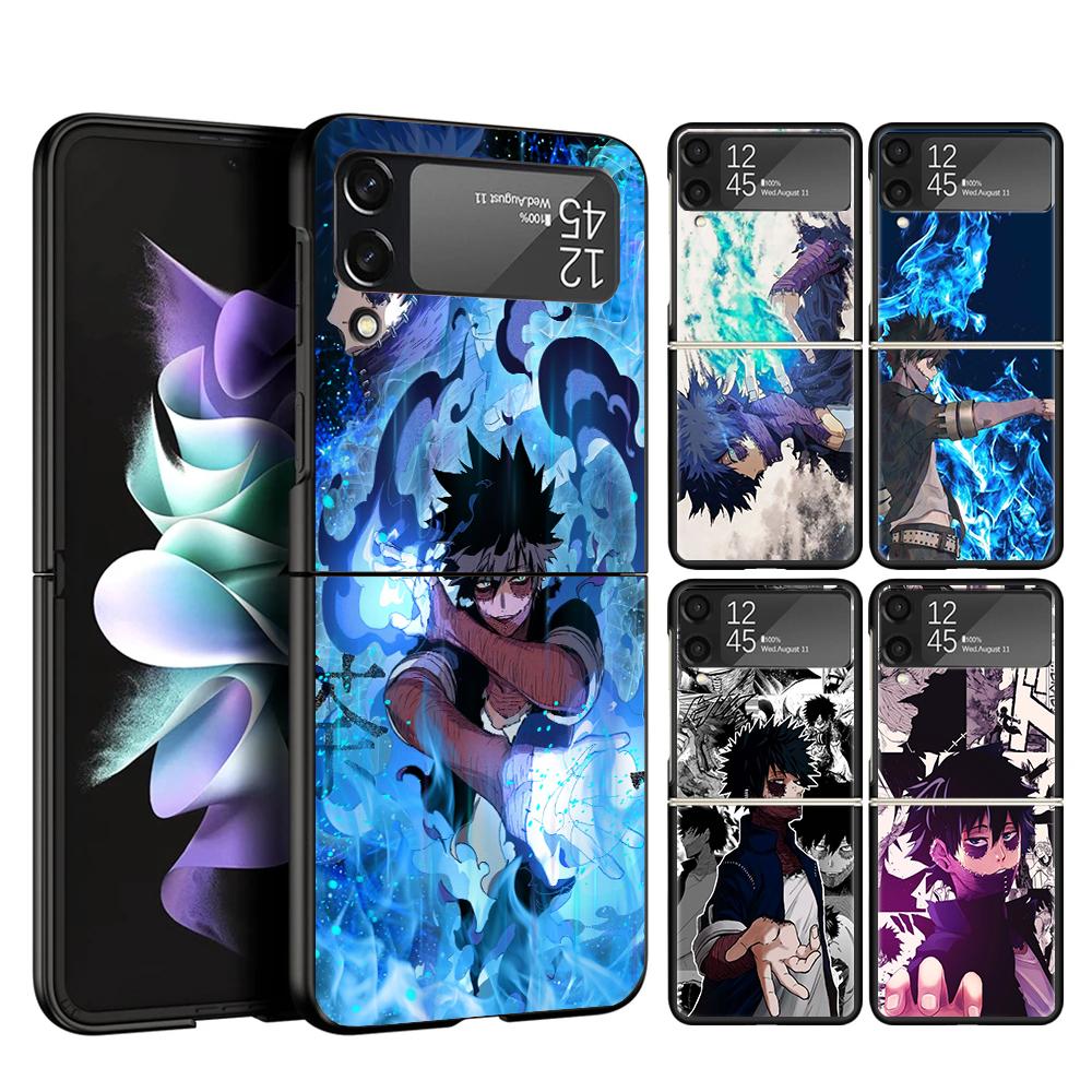 Чехол для телефона My Hero Dabi Bnha для Samsung Galaxy Z Flip 6 5 4 3 5G ZFlip6 ZFlip5 ZFlip4 ZFlip3 Черный Жесткий Тренд Fundas