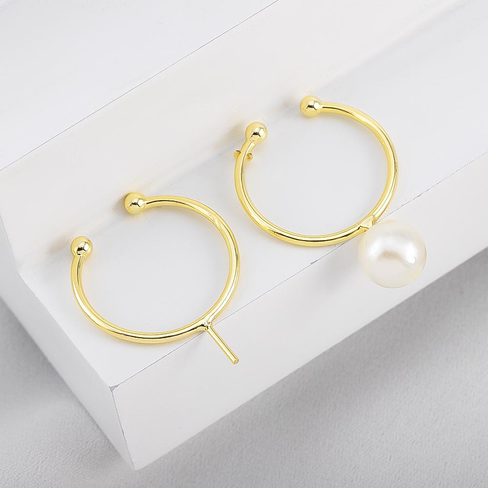 Набор пустых колец с покрытием 14K для клейких жемчужных колец DIY с держателем для иглы, регулируемая основа для кольца, пустой держатель, аксессуар