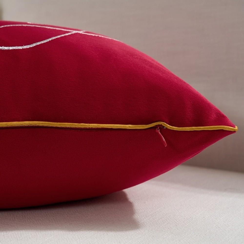 Soft Throw Pillowcase Merry Christmas Embroidered Cushion Case Pillow Cover Christmas Decor