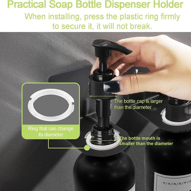 500 мл матовый черный флакон лосьона многоразового использования шампунь кондиционер гель для тела контейнер с этикеткой/стойка/поднос для ванной кухни