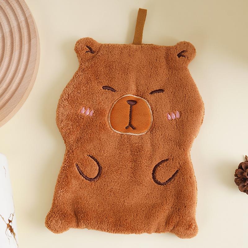 1 шт. Милое полотенце для вытирания рук, утолщенное впитывающее полотенце, подвешиваемое, прочное, мягкое, для мытья посуды, кухонное полотенце