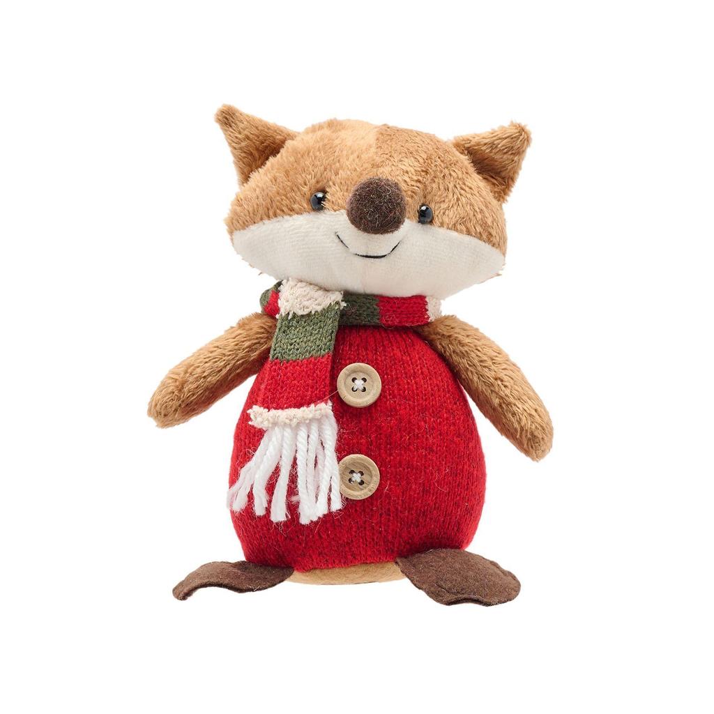 Country Living Fabric Sitting Foxes Christmas Decoration Set (Pack of 2)