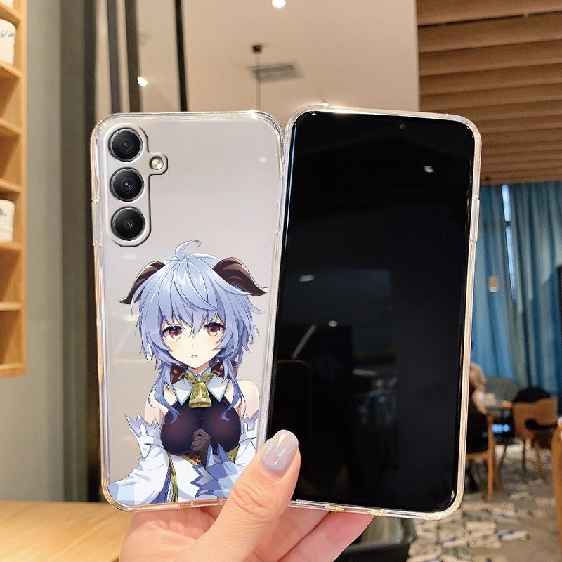 Мягкий прозрачный силиконовый чехол с рисунком из мультфильма для Samsung A55 M35 S24 Xiaomi Redmi Note 13 Poco C65 iPhone Camera Противоударный защитный чехол