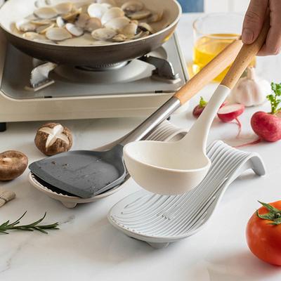 Силиконовый поднос для кухонной утвари, кухонная лопатка, суповая ложка, силиконовая подставка для ложек, бытовая толстая термоизолированная силиконовая подкладка для ложек