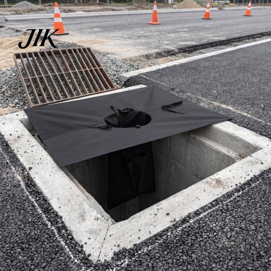Construction Site Sediment Guard Catch Basin Drain Filter, 48x48x22 Inch Filter for Stormwater Drainage, Control & Debris with Tie Straps Garden,
