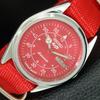 ОТРЕМОНТИРОВАННЫЕ МУЖСКИЕ ВИНТАЖНЫЕ ЧАСЫ SEIKO 5 AUTOMATIC 6309A ЯПОНИЯ КРАСНЫЙ ЦИФЕРБЛАТ a442254-1