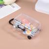 1Pc Mini Trolley Luggage For Storing Doll Handbag Dolls Clothes Shoes Jewelry Plastic Small Suitcase Box Dollhouse Decoration