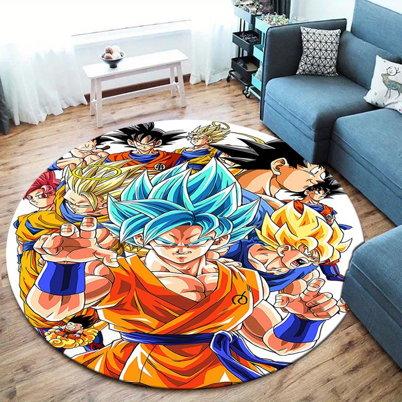 Ковер круглый Dragon Ball Super Ковер для гостиной спальни дивана игровой комнаты Декор Нескользящий коврик для пола