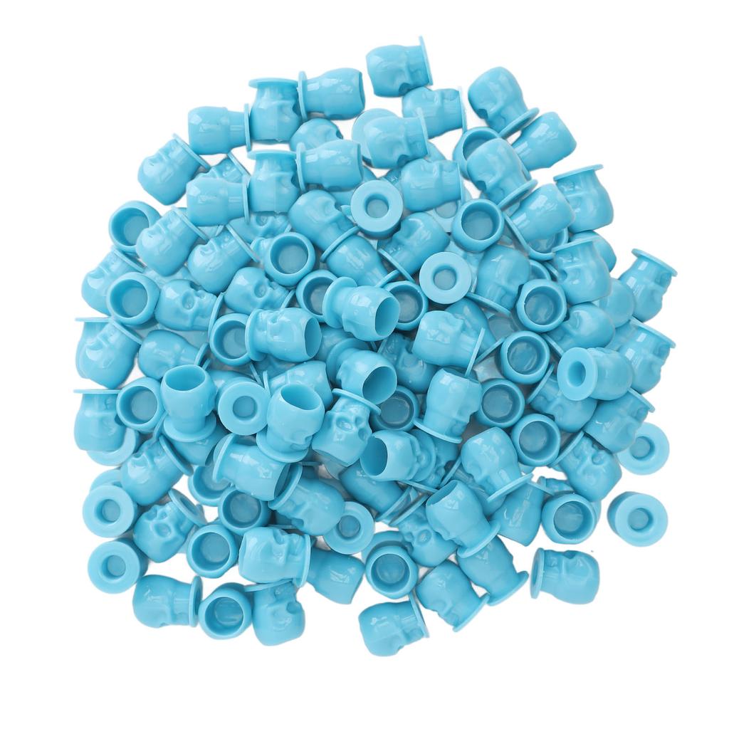 200pcs Tattoo Ink Cups Skull Shaped Stable Base Prevent Falling Off Microblading Pigment Cups