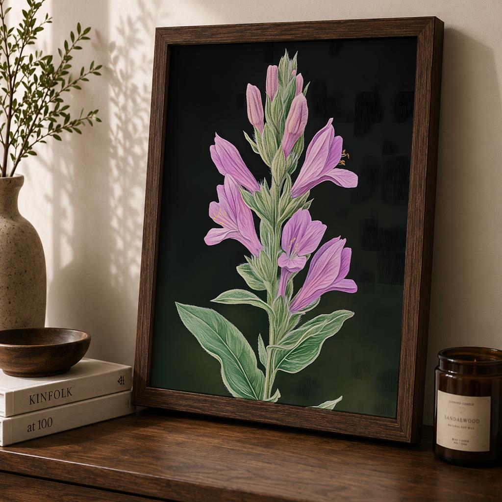 Vintage Botanical Wall Art, Western Floral Canvas Painting, Flower Aesthetic Poster Print for Bedroom Living Room Wall Decor