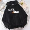 Honk Goose Print Loose Hoodie Kawaii Спортивный костюм Vinatge Duck Hip Hop Streetwear Harajuku UnisexUnisex Толстовка Fashion Cute Hoodie Unisex