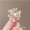 Fashion Pearl butterfly Rhinestone Brooches For Women Elegant Metal Fixed Clothing Pins Daily High-end Jewelry wholesale