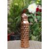 Pure Copper Water Bottle - 1L Hand Made | Diamond Design With Leak-Proof Lid | Ayurvedic Copper For Health Benefits