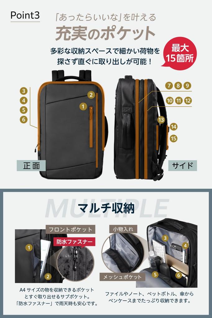 Рюкзак деловой рюкзак водонепроницаемый водонепроницаемый на молнии водоотталкивающая деловая сумка 38 л большая вместимость удлиненная вставка 17 дюймов ПК походы на работу