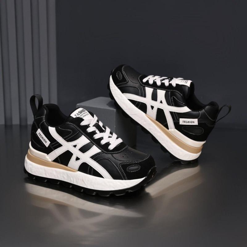 Небольшое увеличение внутренней высоты и легкие женские осенние новые дышащие повседневные спортивные туфли-папы