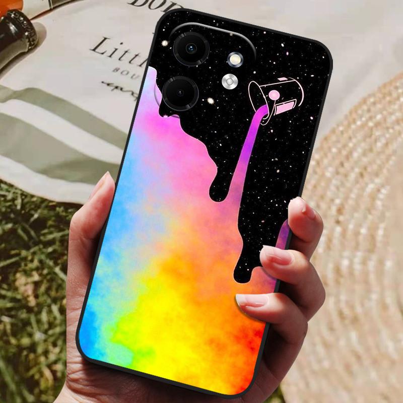 Для чехла Infinix Smart 9 X6532 Роскошный расписной телефон Силиконовая задняя крышка Для чехлов Infinix Hot 50i X6531 Защитный чехол Smart9