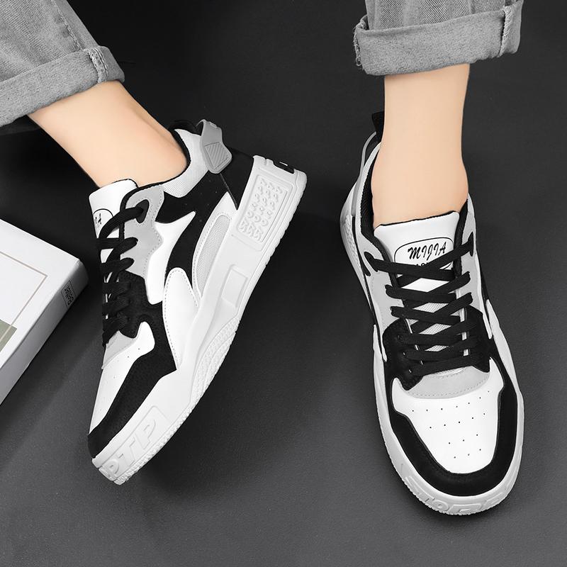 Новые мужские повседневные кроссовки для уличного скейтбординга, ходьбы, противоскользящие, амортизирующие, на толстой подошве, удобные, стильные, универсальные