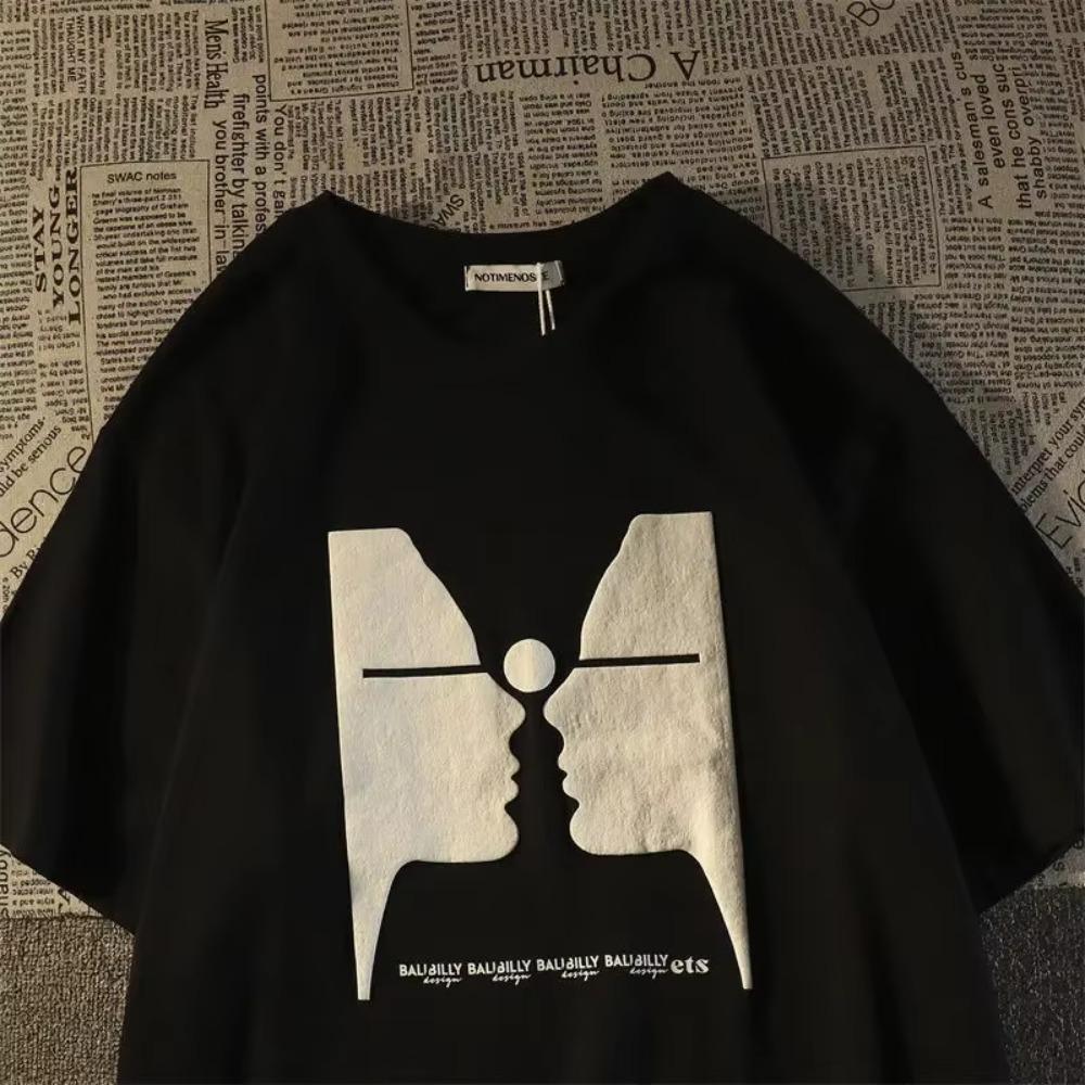 Летняя мода, тяжелая ретро мужская футболка с английскими буквами из 100% хлопка с принтом и круглым вырезом, высококачественная повседневная уличная футболка для фитнеса