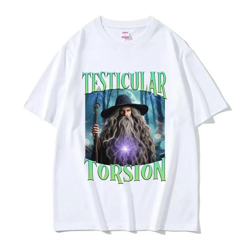 Shadow Wizard Funny T Shirt Testicular Torsion Meme Graphic Tee ShirtUnisex Retro Gothic Oversized Short Sleeve T-shirt Tops