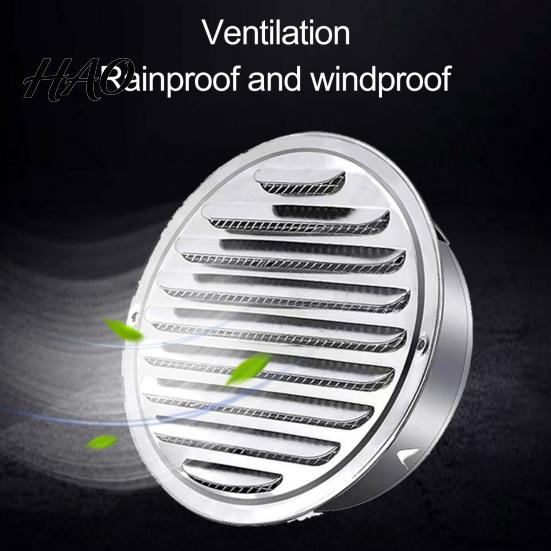 Dryer Vent Cover Air Exhaust Pipe Grille Stainless Steel Flat Ducting With Razor Sharp Edges Wall Inlet with Built-in Fly Screen Mesh Ventilation