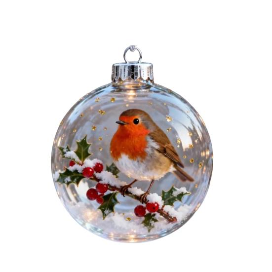 Птицы 2D Акриловые Рождественские Украшения Декоративные Фигурки Диких Животных Морская Тематика Тематический Декор Подарок для Любителей Природы Праздничные Украшения