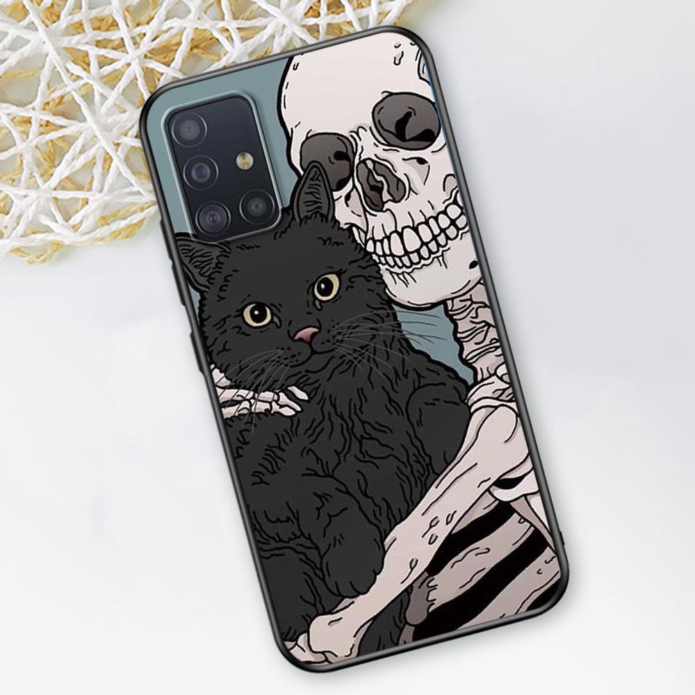 Чехол-череп Жнеца Скелет для Samsung Galaxy A52 A12 A53 A51 A32 A21s A22 A31 A72 A02s A13 5G A11 A41 A03s ТПУ Чехол для телефона