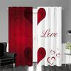 Romantic Heart Happy Valentine's Day Window Curtains Blinds For Living Room Kids Bedroom Bathroom Kicthen Door Home Decor2Pcs