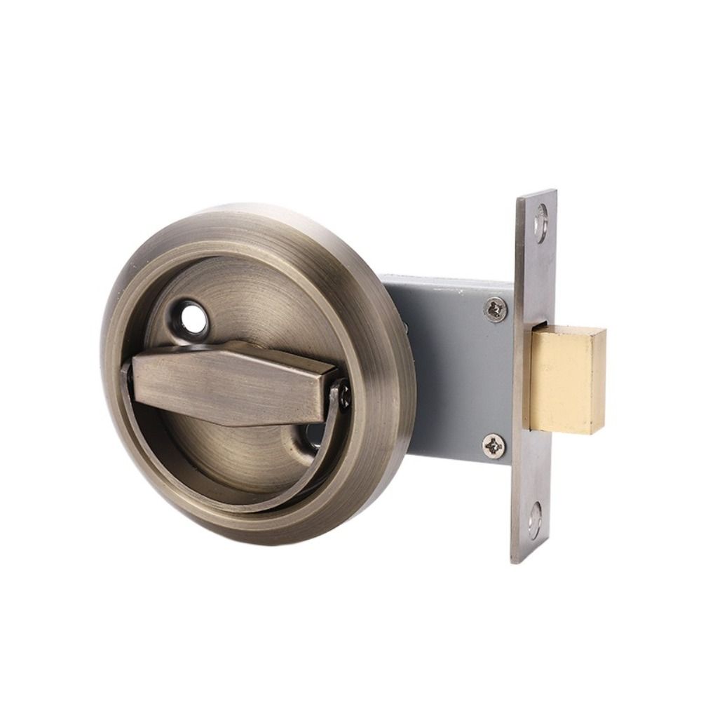 Wardrobe Furniture Lock Bolt Recessed Door Handle Lock Wardrobe Pulls Cabinet Knob Pull Ring Lock