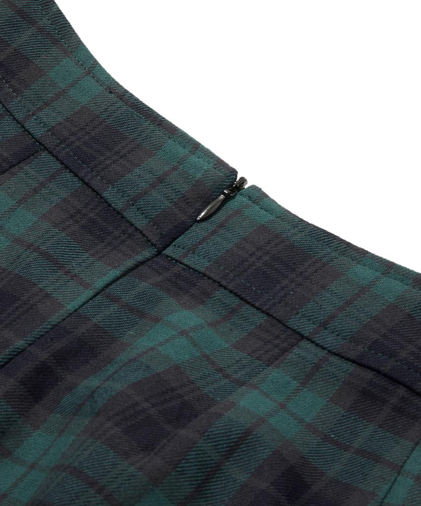 Penfield хлопковая клетчатая плиссированная юбка зеленая_Fs1Ws20F