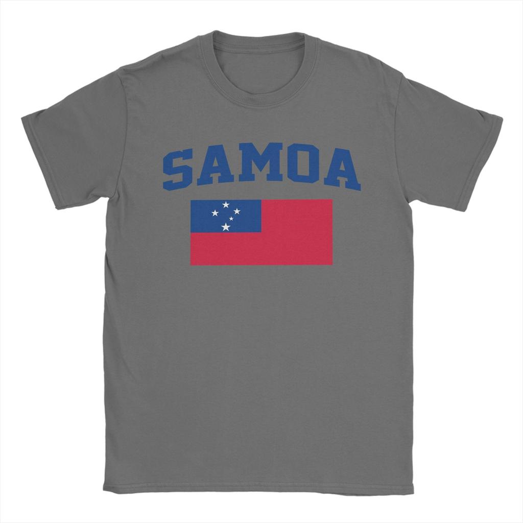 Novelty Samoa Flag TShirt for Unisex Round Collar Cotton T Shirt Short Sleeve Tees Adult Tops