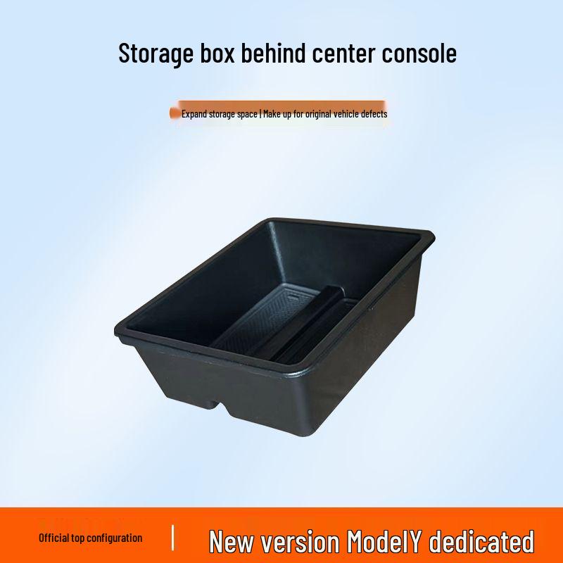 Center Console Storage Box for Tesla Model Y/3, 2025 Update, with Push-Pull Design