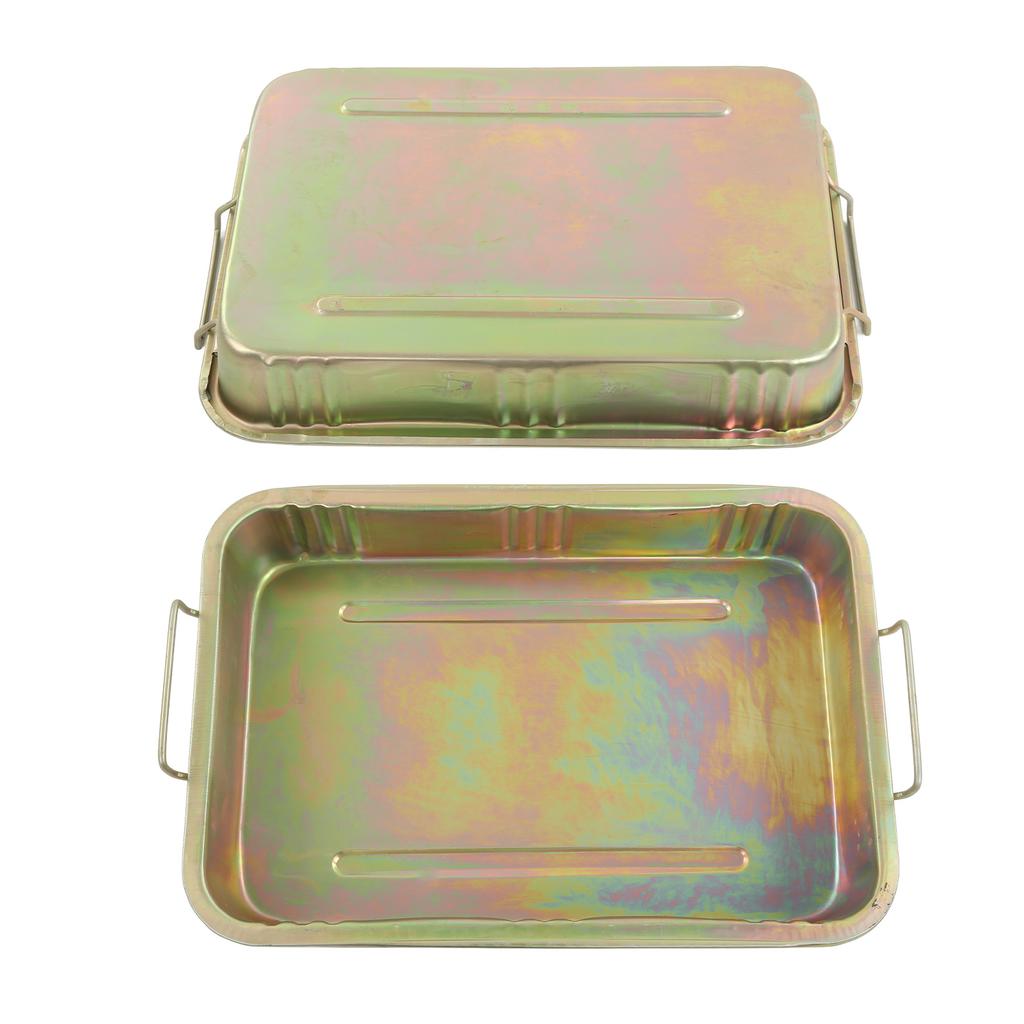 Оцинкованный поддон для сбора масла Профессиональный металлический контейнер-слив Инструмент для ремонта автомобиля