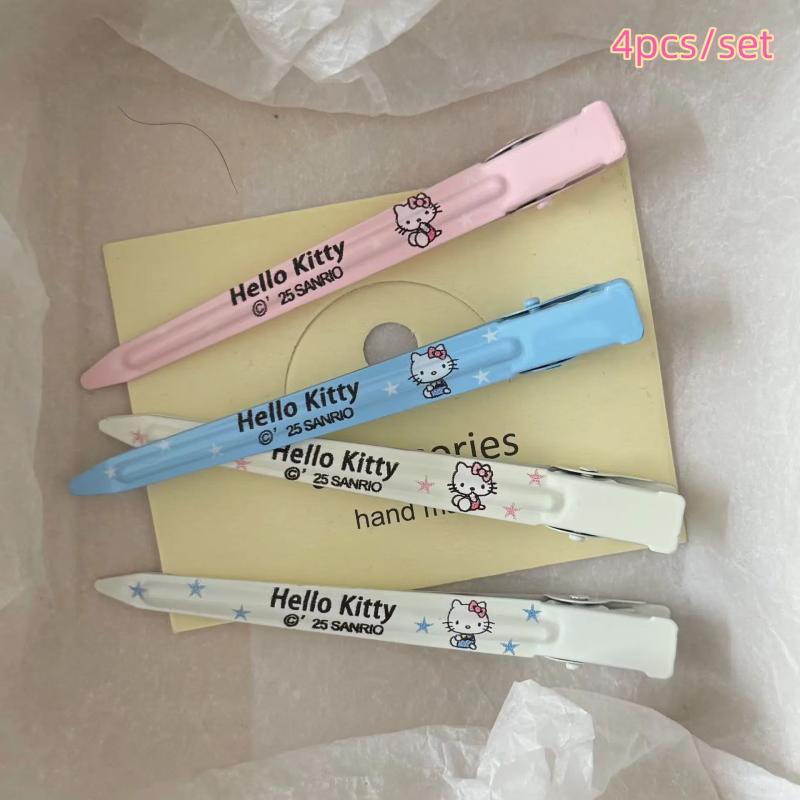 4/5 шт. Принтованная заколка для волос «Китти», позиционирующий зажим, мультяшный зажим «утиный нос», модные и универсальные декоративные заколки для челки