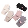 Winter Cartoon Smiling Gloves Students Cute Velvet Thickened Warm Gloves Cycling Touch Screen Five Finger Gloves