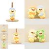 Fluffy Plush Annoying Duck Keyring Short Plush Animal 14cm Fun Desk Accessory
