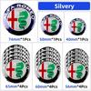 Для Alfa Romeo 2026 Горячая наклейка для Alfa Romeo 147 Giulietta Stelvio 40 мм 50 мм 56 мм 60 мм 65 мм 74 мм Логотип-эмблема на капот автомобиля Re