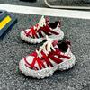Korean-style retro distressed girls' fashion spider sneakers, new autumn thick-soled non-slip dad shoes for boys