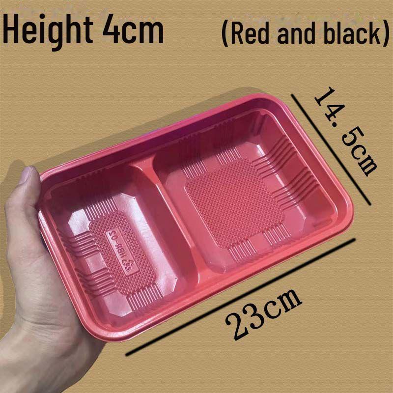 Disposable Multi-Grid Lunch Boxes: Four, Three, & Two-Compartment Options, Rectangular Thickened Plastic, Fast Food Ready, Free Shipping