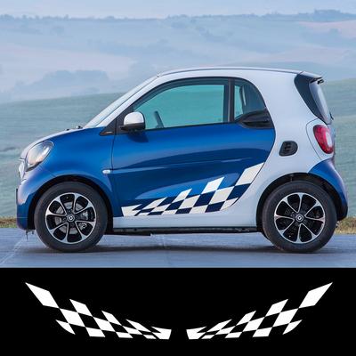 2 шт. боковая решетка двери автомобиля виниловая пленка наклейки для Mercedes Benz Smart Fortwo W453 W451 Racing Auto Body Decor наклейка