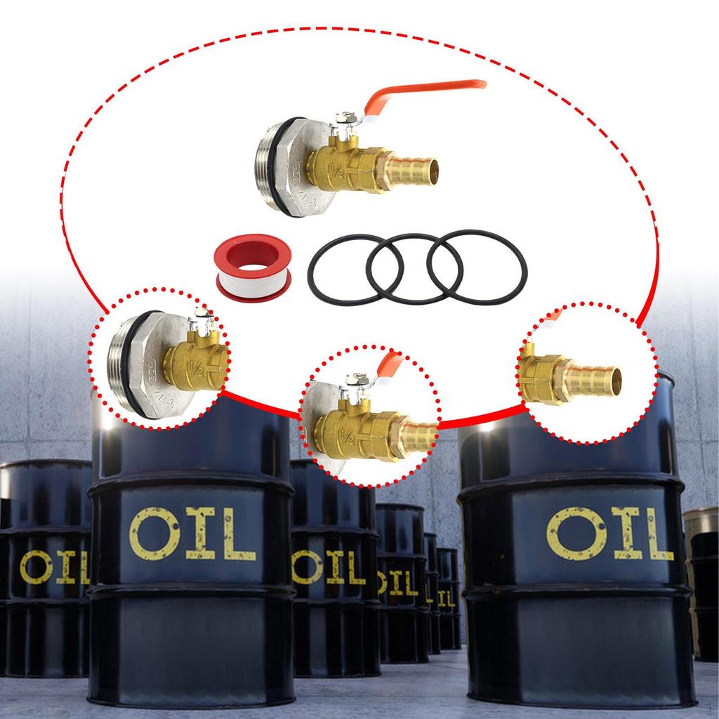 Адаптер для бочкового крана Бочка для 55 галлонов 2-дюймовая резьба Широкое горло Клапан-дозатор