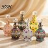 Refillable Scent Bottle 15ML Vintage Luxury Perfume Bottle, Essential Oil & Fragrance Glass Dubai Arabian Style Empty Container for Travel Portable