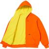 Supreme Двусторонняя рабочая толстовка на молнии с капюшоном Оранжевая
