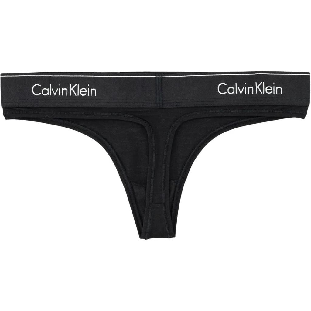 Calvin Klein Стринги с низкой посадкой с надписью Женское нижнее белье Черный 0000F3786E-6WA