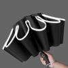 UV Protection Umbrella Windproof UPF 50+ Sun Umbrella with Reflective Strips Automatic Open Close