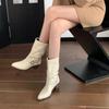 Autumn and winter new pointed boots women's boots thick heel high tube but knee boots high heel women's shoes