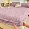 Winter Warm Fitted Bed Sheet Taff Velvet Fleece Bed Linen Single/Double/King/Queen Size Plush Mattress Cover Thick Bed Cover