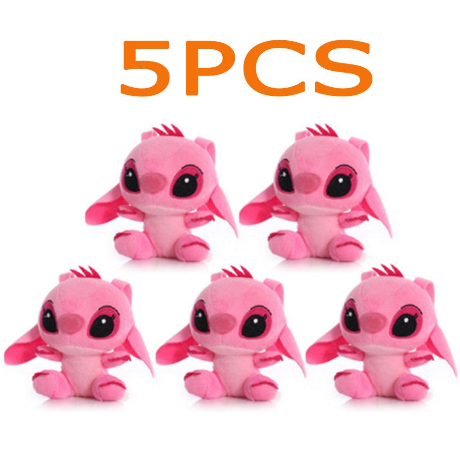 10Pcs/Lot Adorable Cartoon Lilo plus Stitches Tiny Pendant Plush Toy4 10CM Cute And Charming Plush Keychain Children Best Chirstmas Present Playthings