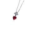 Ювелирные изделия Имитация Красный Восприимчивый Подвеска Серьги-пусеты Набор Главный камень 10 * 10