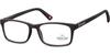 New MONTANA HMR73 Reading Glasses Black Square Eyeglasses Soft Pouch 54mm