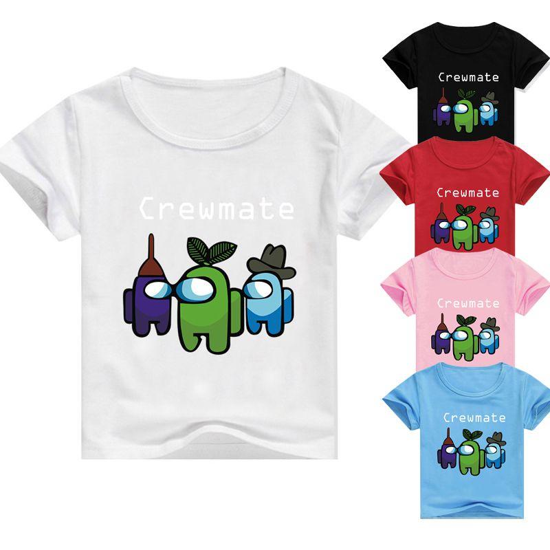 Among Us Game Tshirt Imposter Crewmate Boys Girls Round Neck Tshirt Kids